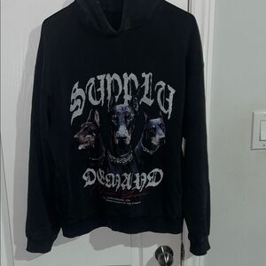 Black Graphic Dog Print Sweater